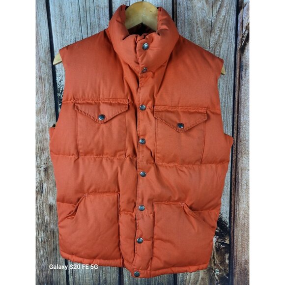 North Face Down Vest Small Vintage Puffer Safety Hunter - Picture 1 of 13